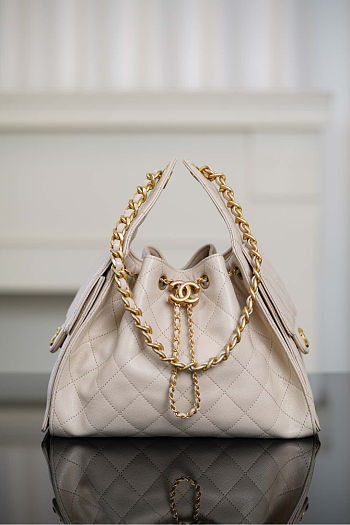 CHANEL 25 Small Handbag Beige - size: 30×26×14cm