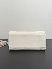 Chanel Shopping Bag Cotton Canvas & Gold-Tone Metal - size: 38cm  - 2