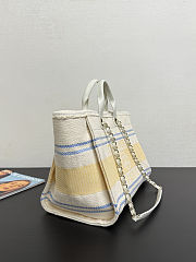 Chanel Shopping Bag Cotton Canvas & Gold-Tone Metal - size: 38cm  - 3