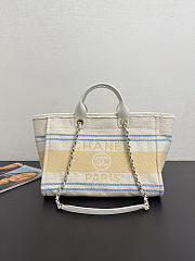 Chanel Shopping Bag Cotton Canvas & Gold-Tone Metal - size: 38cm  - 5