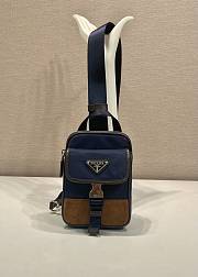 Enamel Triangle logo backpack Blue - 2ZH194 - size: 11.5x17x4.5cm - 1