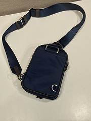 Enamel Triangle logo backpack Blue - 2ZH194 - size: 11.5x17x4.5cm - 3