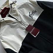 GUCCI Technical cotton canvas hooded jacket Black White  - 5