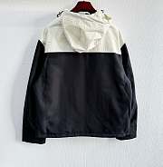 GUCCI Technical cotton canvas hooded jacket Black White  - 2