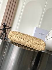 CELINE CABAS TRIANGLE IN RAFFIA AND CALFSKIN BEIGE - SIZE: 45x23x6CM - 4