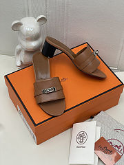 Hermes Gigi 50 sandal Brown  - 4