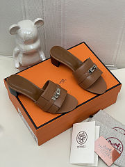 Hermes Gigi 50 sandal Brown  - 3