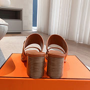 Hermes sandals brown - Height: 6.5cm - 2