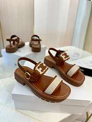 CELINE CLEA TRIOMPHE SANDAL BROWN - 5