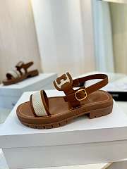 CELINE CLEA TRIOMPHE SANDAL BROWN - 4