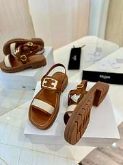 CELINE CLEA TRIOMPHE SANDAL BROWN - 3