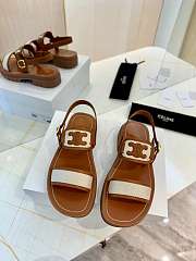 CELINE CLEA TRIOMPHE SANDAL BROWN - 2