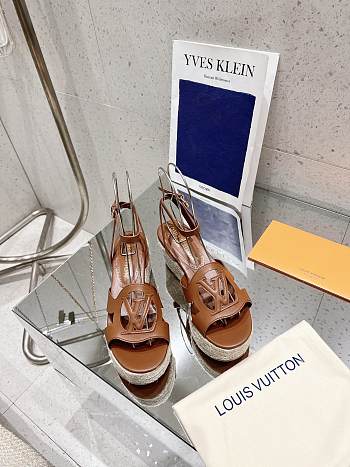 LV Isola Wedge Sandal Brown - Height: 9cm 