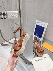 LV Isola Wedge Sandal Brown - Height: 9cm  - 5