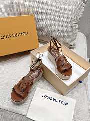 LV Isola Wedge Sandal Brown - Height: 9cm  - 4