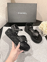 Chanel Sandals Grosgrain Black - 3