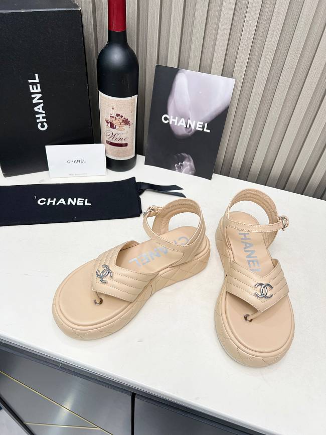 Chanel Cruise Sandals Beige - 1