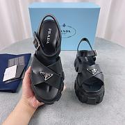 Prada Black Monolith Rubber Sandals - 5