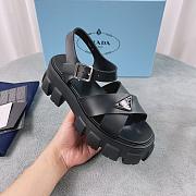 Prada Black Monolith Rubber Sandals - 4