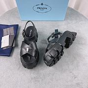Prada Black Monolith Rubber Sandals - 2