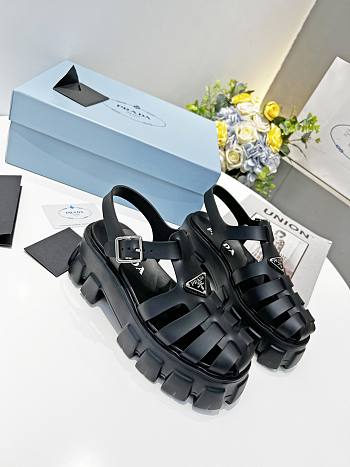 Prada Monolith platform sandals Black 