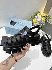 Prada Monolith platform sandals Black  - 5