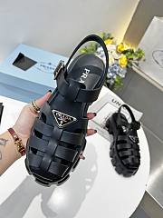 Prada Monolith platform sandals Black  - 4