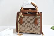 Gucci Diana crystals small tote bag Brown - Size: 20x16x10cm - 2