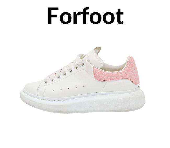 Alexander McQueen White Leather Oversized Low Top  - 1