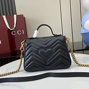 Gucci GG Marmont small top handle bag Black - size: 15.5 x 21 x 8 cm  - 3