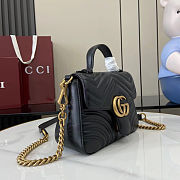 Gucci GG Marmont small top handle bag Black - size: 15.5 x 21 x 8 cm  - 5