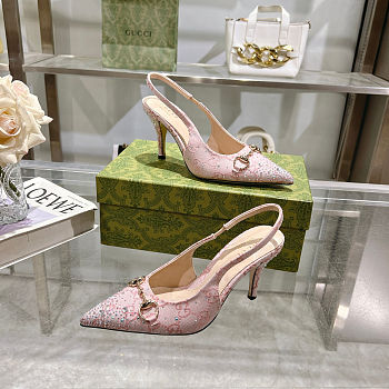 Gucci Women's Horsebit pump Pink - heel height: 8.5cm