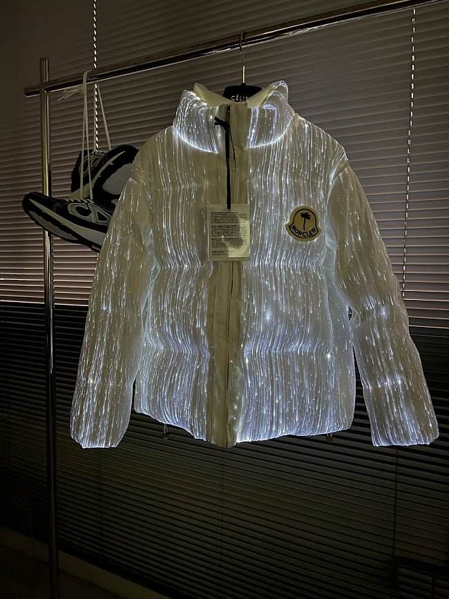 Moncler Maya 70 by Palm Angels Jacket Bright White - 1