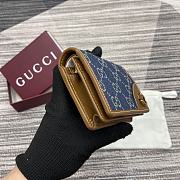 Gucci GG Emblem mini wallet Blue Denim - size: 11cm (width) x 8.5cm (height) x 3cm (depth) - 4