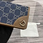 Gucci GG Emblem mini wallet Blue Denim - size: 11cm (width) x 8.5cm (height) x 3cm (depth) - 3