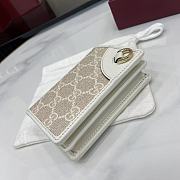 Gucci GG Emblem mini wallet Beige and White - size: 11 cm (width) x 8.5 cm (height) x 3 cm (depth) - 3