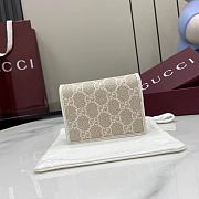 Gucci GG Emblem mini wallet Beige and White - size: 11 cm (width) x 8.5 cm (height) x 3 cm (depth) - 2