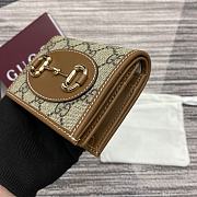 Gucci Horsebit 1955 card case wallet Brown - size: 11 cm (width) x 8.5 cm (height) x 3 cm (depth) - 5