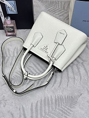Prada mini double saffiano leather tote bag - size: 25x18.5x12.5cm - 4