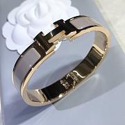 Hermes H bracelet gray and rose gold - 1