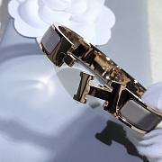 Hermes H bracelet gray and rose gold - 2