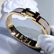 Hermes H bracelet gray and rose gold - 3