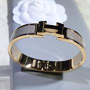 Hermes H bracelet gray and rose gold - 4