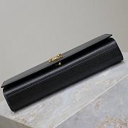 YSL Black Grained Leather Kate Monogram Clutch - size: 27x12x4cm - 5