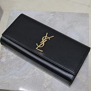 YSL Black Grained Leather Kate Monogram Clutch - size: 27x12x4cm - 4