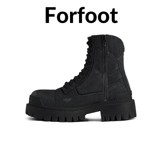 Balenciaga Men's Combat Strike Boot in Black - 1