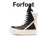 Rick Owens Mega Geobasket Leather Sneakers  - 1
