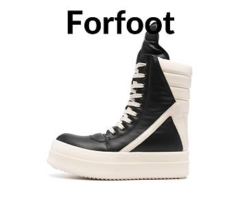Rick Owens Mega Geobasket Leather Sneakers 