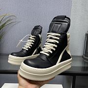 Rick Owens Mega Geobasket Leather Sneakers  - 3