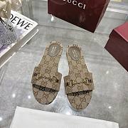 Gucci Women's slide sandal with Horsebit Brown  - 4